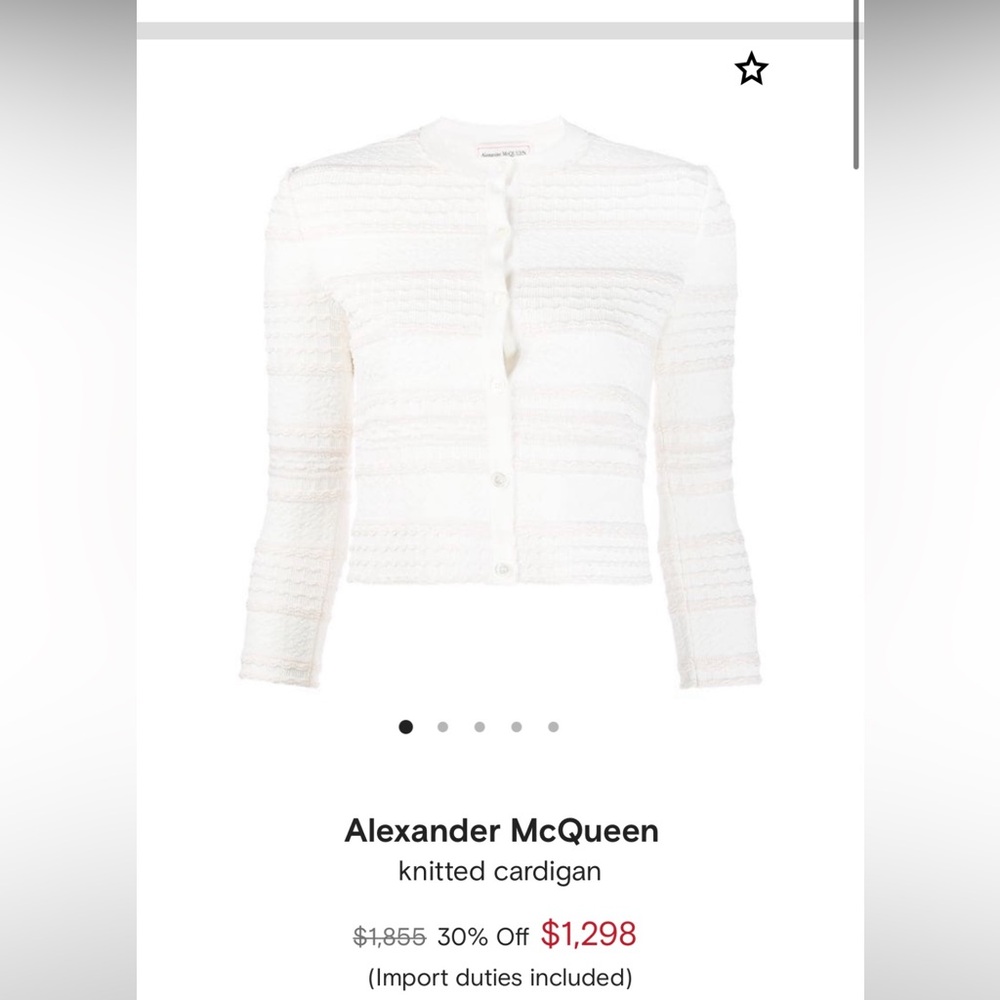 Alexander Mcqueen knitted cardigan Small